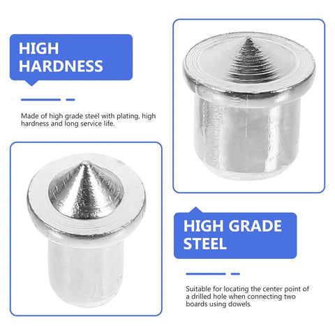 Dowel Center Transfer Plugs Set Handy Steel Tenon Center Pins For Woodworking Accurate Marking 6mm 8mm 10mm 12mm Sizes 16