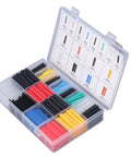 Ultimate 580pc Heat Shrink Tubing Bundle Featuring Insulated Sheathing For Top Tier Electrical Safety, Wire Bundling Magic, Mechanical Defense, Color Coding Hacks And Cable Joint Protection Perfect For Your Next DIY Masterpiece Or Daily Maintenance. 580pc heat shrink tubing kit in plastic organizer, assorted colors