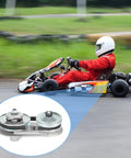 30 Series Go Kart Torque Converter Clutch Kit with driver riding go-kart on track