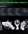 Nissan Rogue Engine Motor Mount Set For 2.5L AWD Models 2008 Through 2013 And 2014 Through 2015 Rogue Select Replacement A7370 A7392 A4351 A4352