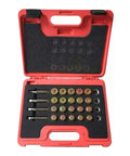 Oil Pan Thread Repair Kit 64 Piece Set For Cars And Trucks Sump Gearbox Drain Tool Kit With M13 M15 M17 M20 Threads in red case