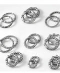 Crank Ball Bearing Set 4 Piece 0.24 Inch Diameter With Seven Stainless Steel Balls For Bike Bottom Bracket Rear Axle And Wheel Frame Replacement And Repair Accessories displayed on white background.
