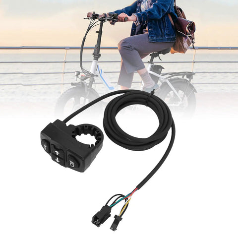 3 In 1 Electric Bike Handlebar Switch For E Bikes And Scooters Waterproof ABS Multi Function Headlight Horn Left Right Turn Signal