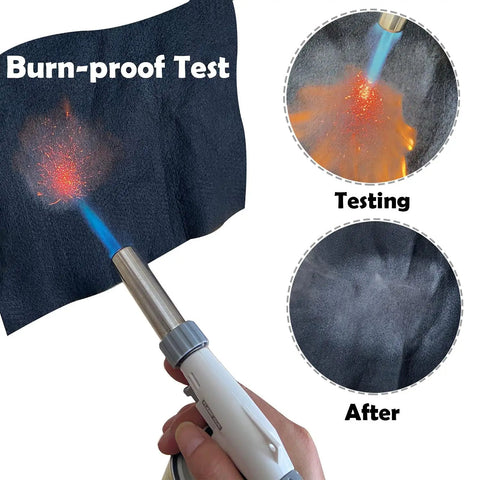 Welding Blanket Fireproof Tarp Heat Resistant Material Up To 1800 Degrees F Flame Retardant Fabric Carbon Felt For Grill Stove Pit Soldering Welders And Plumbers 12x27 Inches Thick 3mm Heavy Duty
