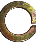 Hillman 3/4 in split lock washer, Grade 8, zinc-plated steel, close-up view