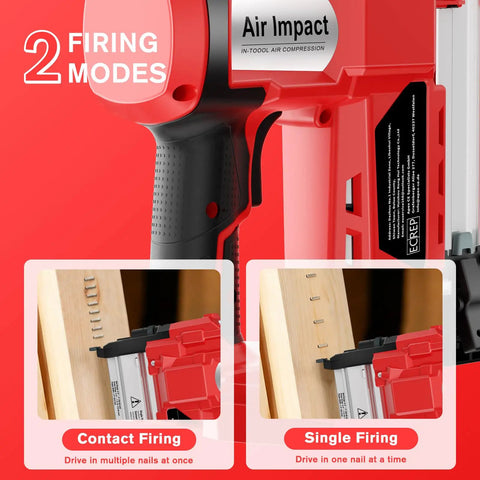 Cordless Brad Nailer And 2 In 1 Electric Staple Gun For Quick Trim Work And Finish Carpentry Battery Powered 18 Gauge Combo Tool with 2 firing modes.