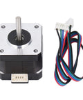 Low Noise Two Phase Stepper Motor For 3D Printers With Beefy Torque Carbon Steel Build Cable Included, shown with connector cables