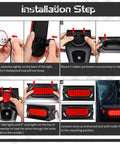 Installation steps for Trailer Lights Welded Mount Heavy Duty Steel Boxes Kit With 6 Inch Oval Red LED Tail Lights And 2 Inch Round Red LED Side Lights Grommet Wire Connectors 2 Pack.