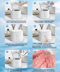 Step-by-step guide to using the 2-In-1 Ultrasonic Retainer And Jewelry Cleaner With 46KHz Deep Cleaning Power for a quick clean.