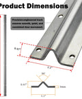 Six Foot Sliding Door Track Replacement For Glass, Screen, Barn, Pocket And Patio Doors, front view, dimensions diagram.