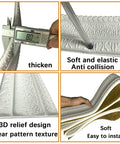 Peel And Stick Crown Molding Border 3D Foam Wall Base Moulding Trim Self Adhesive Vinyl Baseboard White texture details