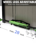 One Piece Patented Door Installation Tool Kit With Aluminum Alloy Dolly Lifter And Wheel Legs for 28 inch door thickness