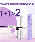 Lash Bond And Seal Waterproof Adhesive For Cluster Lashes with packaging showcasing dual-ended design and 72h hold