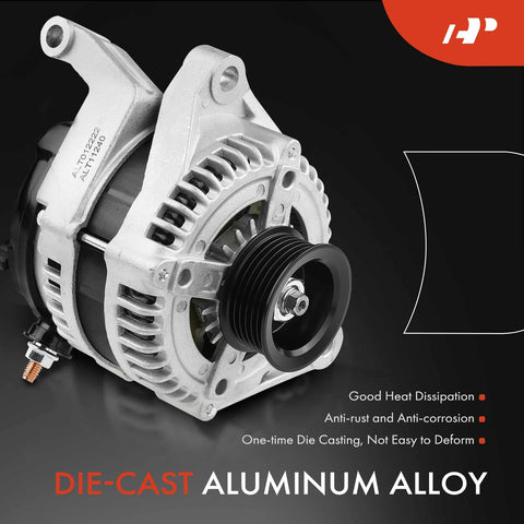 Alternator For Dodge Ram 1500 Durango Nitro And Jeep Grand Cherokee Commander Liberty And Chrysler Aspen Ready To Roll 12V 160A CW 6 Groove Pulley Replace 56029914A 56029914AD made from die-cast aluminum alloy