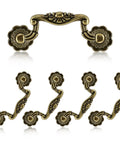Antique Bronze Cabinet Pulls Set Of 10 With 3 Inch Hole Centers, featuring vintage drawer handles and ornate floral design.
