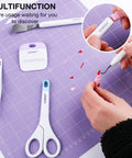 Pro Grade Craft Vinyl Weeding Tools Kit With Hook Weeder Hook Tweezers Scissors With Removable Cover Spatula And Scraper Durable Corrosion Resistant Set For Vinyl Crafting And Heat Transfer Projects, 5-piece kit on mat