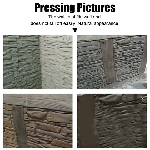 Pressing pictures showing slate texture created by Dope Slate Texture Polyurethane Stamp Mat For Concrete Stamping 400x200x15mm