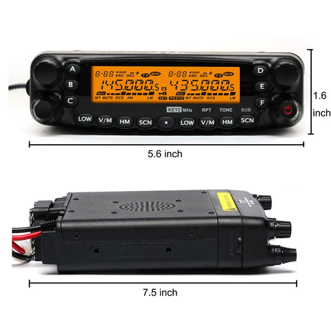 Dual Band 50W Mobile Radio For Your Vehicle VHF UHF Transceiver With Cable Built In Cross Band Repeater Full Duplex 800 Channel