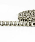 Nickel Plated ANSI 41NP Roller Chain 6 Feet With Connecting Link Heat Treated Corrosion Resistant half inch pitch close-up