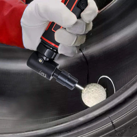 One Quarter Inch Angle Die Grinder With Pistol Grip Air Powered 20000 RPM AP17315 used on car wheel rim