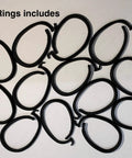 Plastic clip rings used for Universal 10x10 Gazebo Mosquito Netting Replacement Tan, enhancing setup and breeze control.