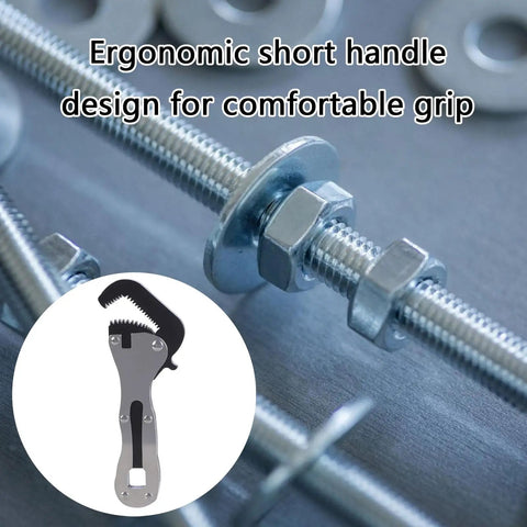 Miniature Rough Wrench Tool For Automotive And Furniture Assembly shown with ergonomic handle design on bolt