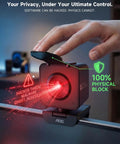 Crisp 4K Webcam Featuring Sony IMX363 Sensor And Breezy 60 FPS Streaming For PC Gaming And Home Office Use With Quick Phase Detection Auto Focus To Keep Your Video Clean During Livestreams Or Remote Calls Without Pixelation Draining Your Vibe, shown with privacy cover activated.