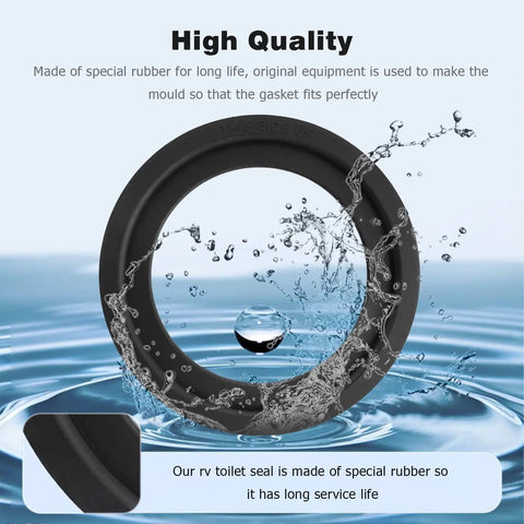 RV Toilet Seal Replacement Kit For Dometic 300 310 320 Gasket Seal Kit Part 385311658 2 Pack, durable rubber in water splash