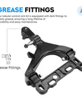 Front Lower Control Arm With Ball Joint Replacement Kit For Buick Rainier 2004 2007, Chevy Trailblazer 2004 2007, showing grease fittings