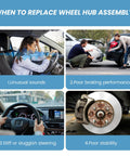 Rear Wheel Hub Bearing Assembly For Subaru Impreza Forester And Legacy 1993-2008 AWD Only, OEM Grade Wheel Bearing Kit With Heavy Duty Balls And Precision Races For Maximum Load And Longevity, Cross Reference 513248 WA930577K WH90291K replacement indicators