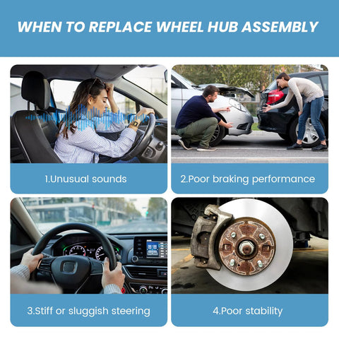 Rear Wheel Hub Bearing Assembly For Subaru Impreza Forester And Legacy 1993-2008 AWD Only, OEM Grade Wheel Bearing Kit With Heavy Duty Balls And Precision Races For Maximum Load And Longevity, Cross Reference 513248 WA930577K WH90291K replacement indicators