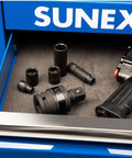 Three Quarters Inch Drive Universal Impact Joint In CrMo Steel With Radius Corner Design shown in tool drawer