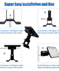 Diagram showing Crazy Bright 200W LED Flood Light 24000LM Daylight 5000K IP66 waterproof adjustable bracket installation steps.