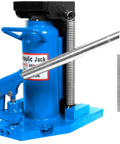 Close-up of Badass Heavy Duty Hydraulic Toe Jack That Crushes Loads Up To 20 Ton Top Lift showing adjustable rod and handle.