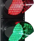 Industrial Grade LED Traffic Light With Red And Green Signals, Waterproof IP65 PC Housing Cobweb Lens, 200mm 8 Inch
