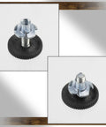 12 Pack Adjustable Furniture Jack Feet And 12 M8 X 11 Impact Claw Nuts for wood fitting leveling woodworking projects.