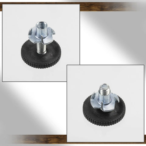 12 Pack Adjustable Furniture Jack Feet And 12 M8 X 11 Impact Claw Nuts for wood fitting leveling woodworking projects.