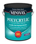 Clear Satin Polycrylic Wood Finish Water Based Protective Coat For Cabinets Furniture Doors And Trim That Resists Scratches Spills And Dirt For Indoor Wood Projects One Gallon Pro Grade Durable Finish can front view