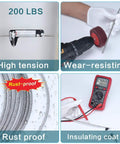 Crystal Vinyl Coated Wire Rope Cable One Eighth Inch To Three Sixteenth Inch Galvanized Steel Seven By Seven Strand testing features