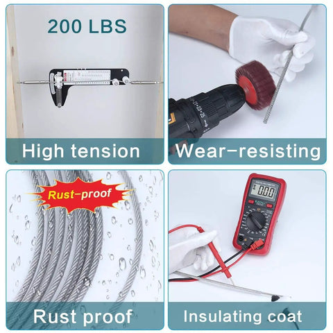 Crystal Vinyl Coated Wire Rope Cable One Eighth Inch To Three Sixteenth Inch Galvanized Steel Seven By Seven Strand testing features