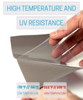 Close-up of hand holding RV Roof Sealant Tape 2 Inch By 50 Feet White Waterproof Leak Patch, showing high temperature and UV resistance.