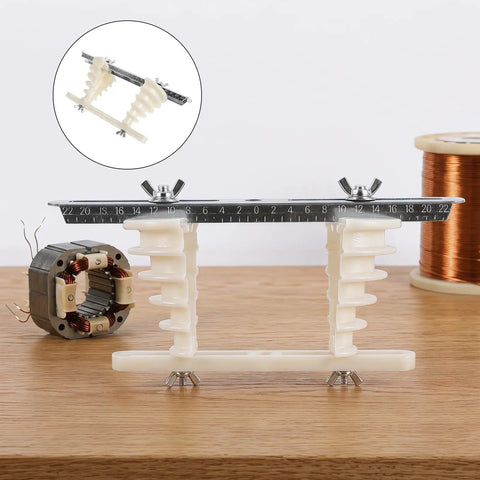 6 Layer Coil Winding Mold For Single Phase Motors And Home Appliances, Heavy Duty Rewinding Tool With Insulation Protection And Rounded Edges, Pro Grade Durable Steel Construction on workbench