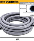Ultra Heavy Duty Non Metallic Flexible PVC Liquid Tight Electrical Conduit 1-1/2 Inch Diameter 25 Foot Length coil with diameter sizes.
