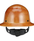 Front view of Skullgard Worksite Ready Full Brim Hard Hat With Fas Trac III Ratchet Suspension Non Slotted Phenolic Resin Construction For Radiant Heat Up To 350F Natural Tan Standard Size