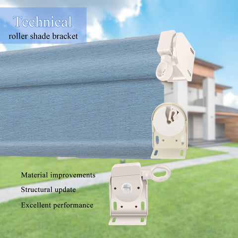 Technical view of Universal Replacement Mounting Brackets For Roller Shade Systems Indoor And Outdoor Roller Blinds Kit Easy Install
