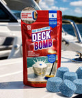 Marine Deck Cleaner Tablets That Make Six Gallons, Non Skid Boat Deck Wash, Lifts Dirt And Stains With Easy No Mess Tablet Formula