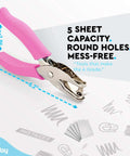 Single Hole Paper Punch With Cushioned Grip Built Tough Puncher For Greeting Cards Scrapbooks Notebooks And Craft Paper