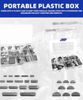Keyway Key Stock Assortment Kit With 140 Round End Keys And 80 Woodruff Half Moon Keys Plus 2 Tweezers 220 Pieces