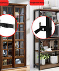 Heavy Duty Furniture Wall Anchors For Baby Proofing With Solid Anti Tip Grip to secure glass cabinet and bookshelf for safety.