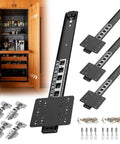16 Inch Pocket Door Hardware Slides Kit Heavy Duty Pocket Sliding Door Hardware With Pivot Hinge for cabinets shown with components